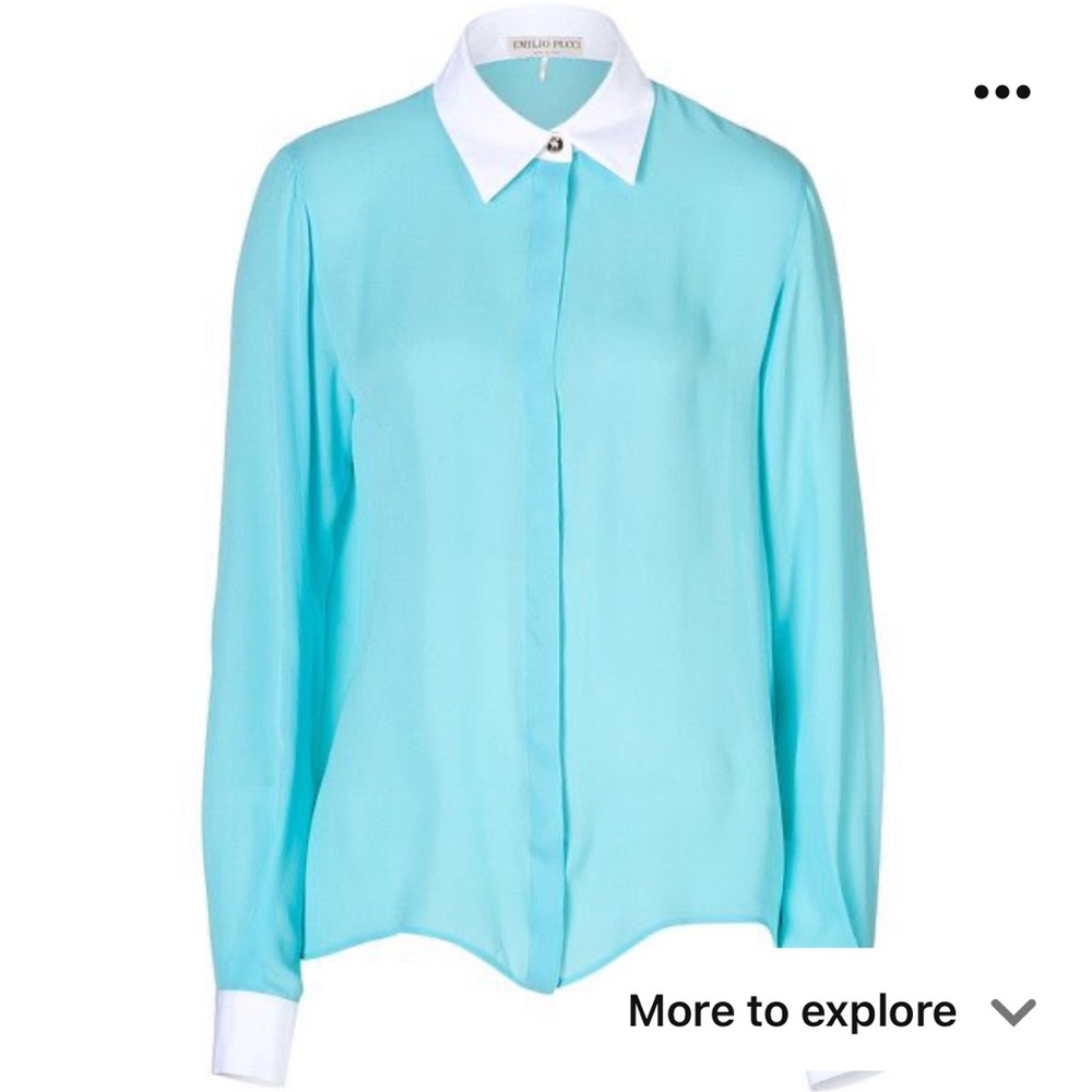 Emilio Pucci women’s button down blouse size 10 NWOT